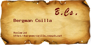 Bergman Csilla névjegykártya